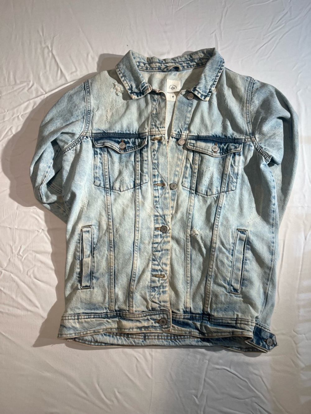Acid Washed Distressed Demin Jacket - Picture 2 of 7